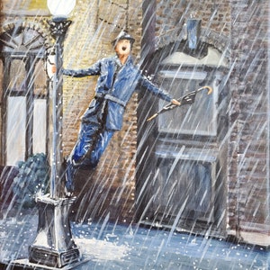 Singing in the Rain Print, Singing in the Rain Movie Art, Gene Kelly, Rain Art, Movie Print, Film, Musical, Hollywood, Giclée Art Prints