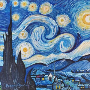 Starry Night, Starry Night Sky Print, Vincent van Gogh Giclee Famous Art, Stars, Fine Art Museum, Van Gogh Starry Night, Classical Painting