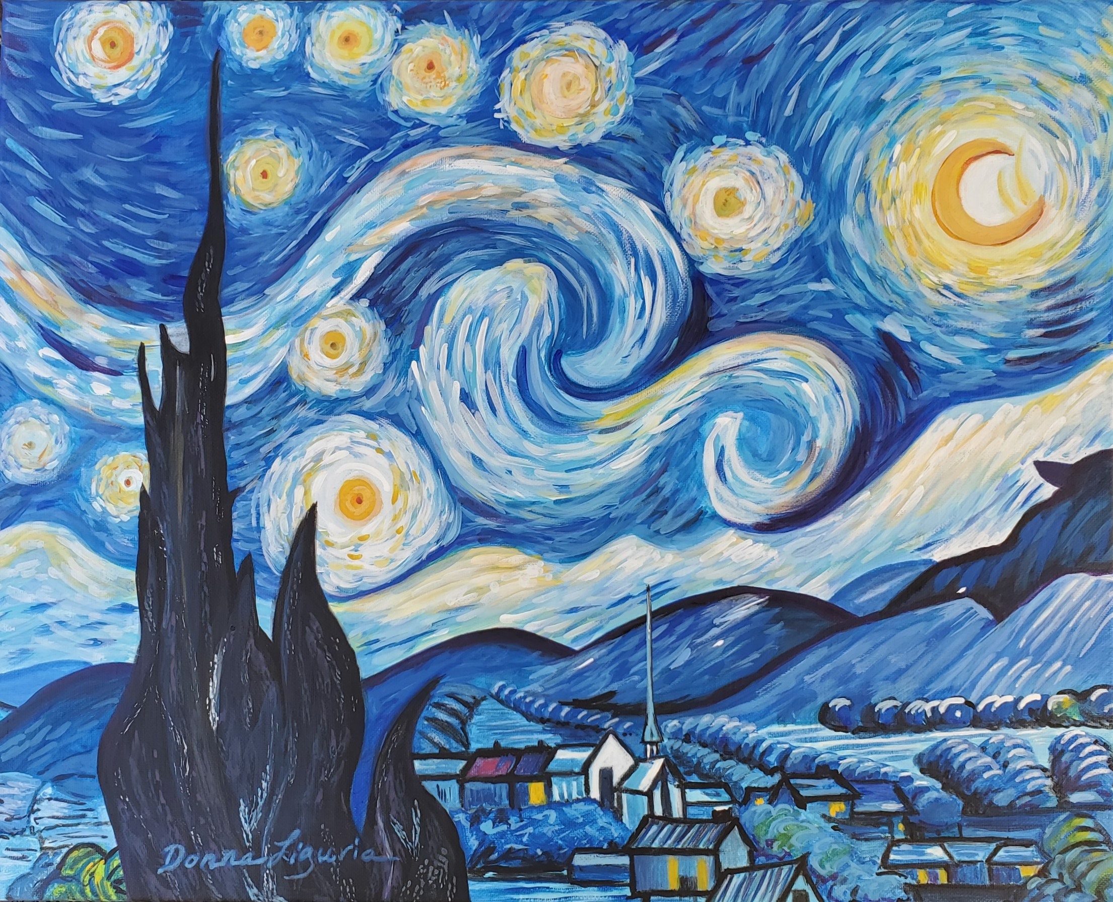 Starry Starry Night Starry Night Sky Print Vincent Van Gogh Giclee 