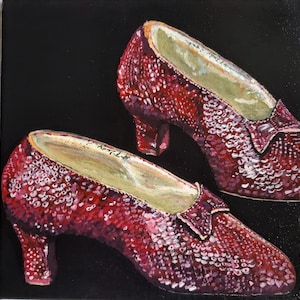 Wizard of Oz, Movie Print, Dorothy's Red Shoes, Ruby Slippers, There's No Place, Red Shoes, Movie Classic, Film Classic, Giclée Art Prints