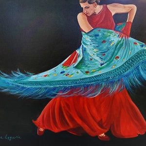 Flamenco Dancer Giclée Print: Hispanic Heritage Art