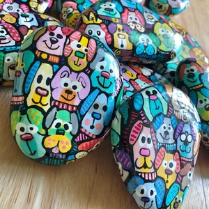 Gift for dog lovers · Pup rocks 2.0, painted both sides! Sold individually · BEST SELLER