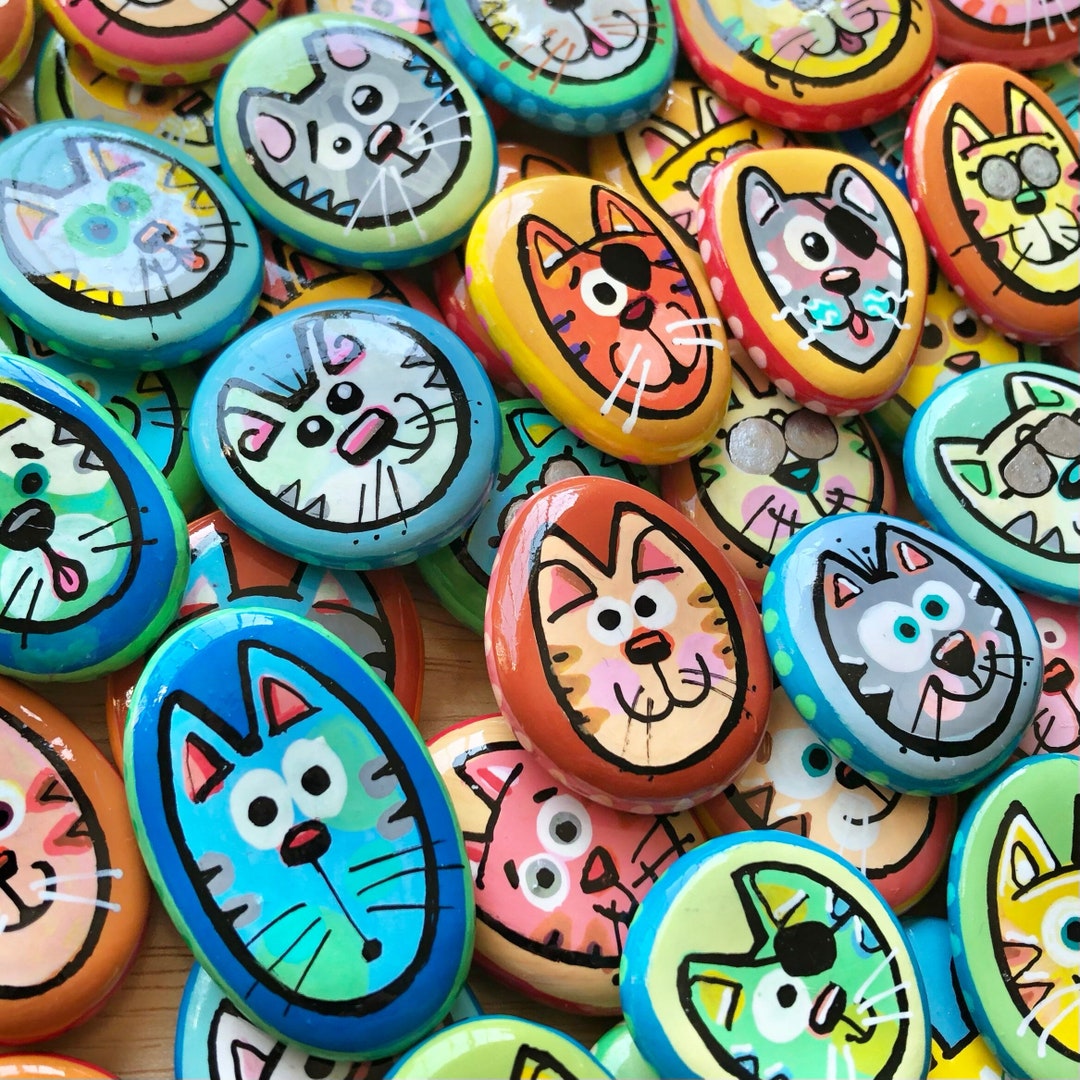 Small Painted Rocks for Cat Lovers 4.0 · A New Batch of Kitty Rocks in ...