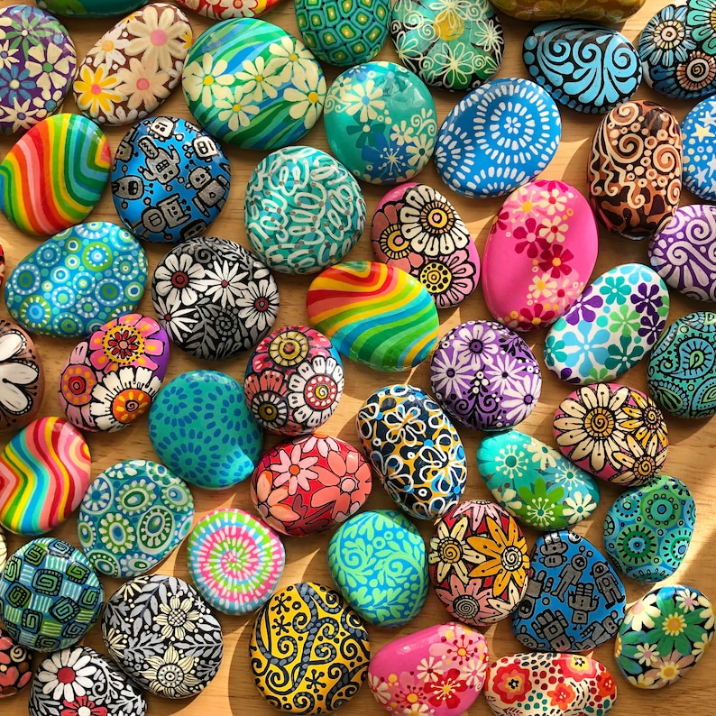 Grab Bags of Random, Pretty Stones · Fun, Hand-painted Rocks · Let Me ...