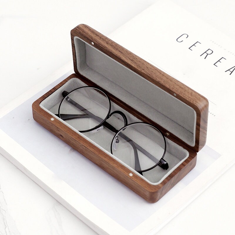Wood Glasses Case Reading Eyeglasses Box Retro Glasses Etsy