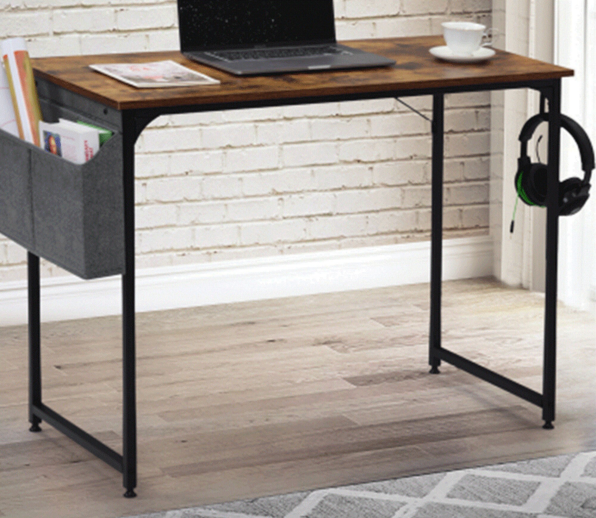 Small Writing Desk Modern Computer Desk Standing Vintage Etsy