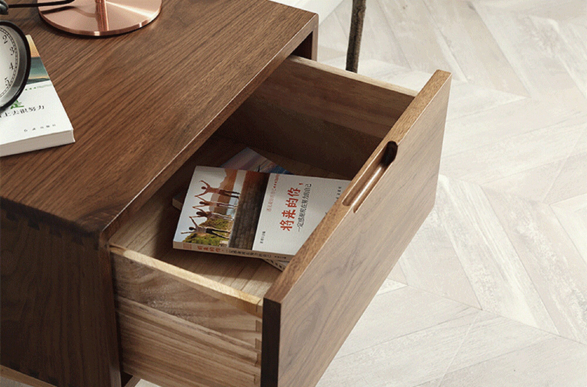 White Oak Floating Nightstand Wood Floating Bedside Table Etsy UK