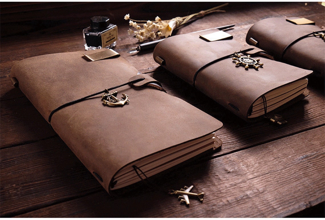 Personalized Leather Journal Vintage Leather Journal Leather Etsy