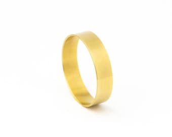 Ultra Thin Wedding Band Set: Matte Gold Chromium Alloy, Free Silicone Ring