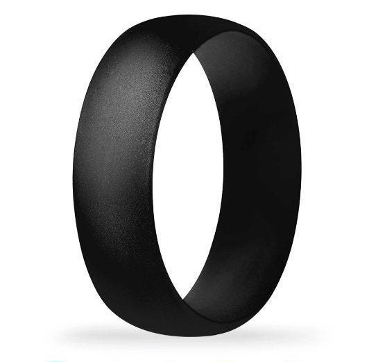Silicone Ring 3 Pack Black Ultra Thin Profile Wedding Etsy