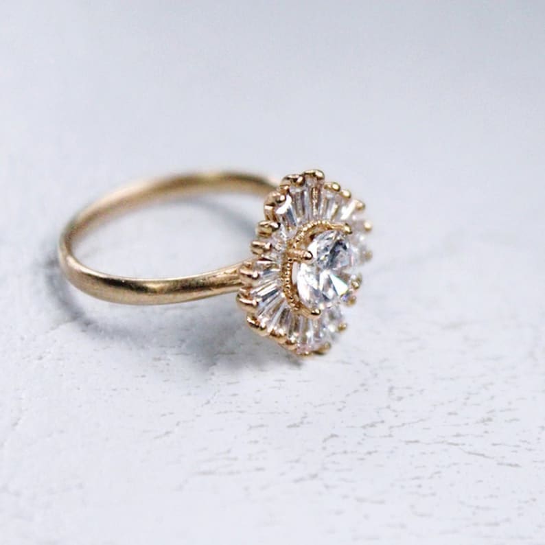 1.00 Ct Round Cut Moissanite Engagement Ring Vintage Art Deco Ring 14K White Gold Ring Round Cut Engagement Ring Anniversary Gift