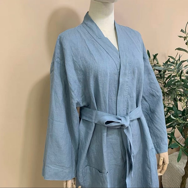 Linen Robe Etsy