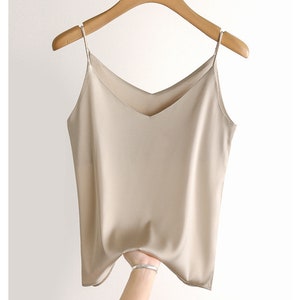 Classic Silky Top Silk Satin Blouse Vest Tank Camisole - Etsy
