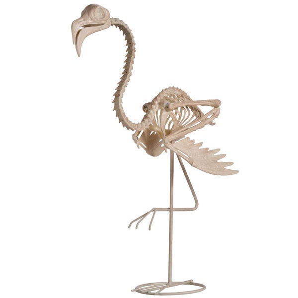 27.6'' Flamingo Movable Posable Skeleton Decoration