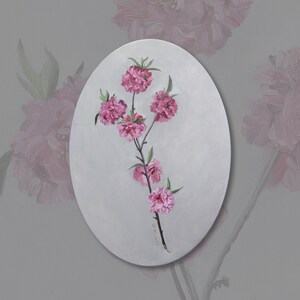realistic still life - plant - spring flowers - Peach blossom ( Original )