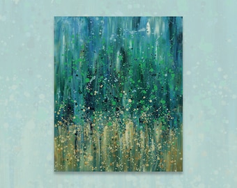abstract art  - landscape painting - Summer forest