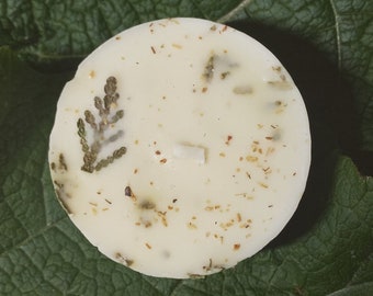 Vela Mini Hechizo Limpiadora / Hoja de Cedro, Romero y Manzanilla / Ultra Purificante + Apertura Espiritual / Hecha con Cera de Soja