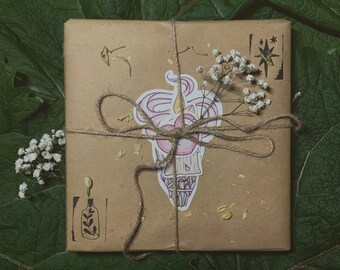 Blind Date With A Book | Green Witchcraft + Herbal Magick | A Cozy Care Package | Tea + Spell Candles Included