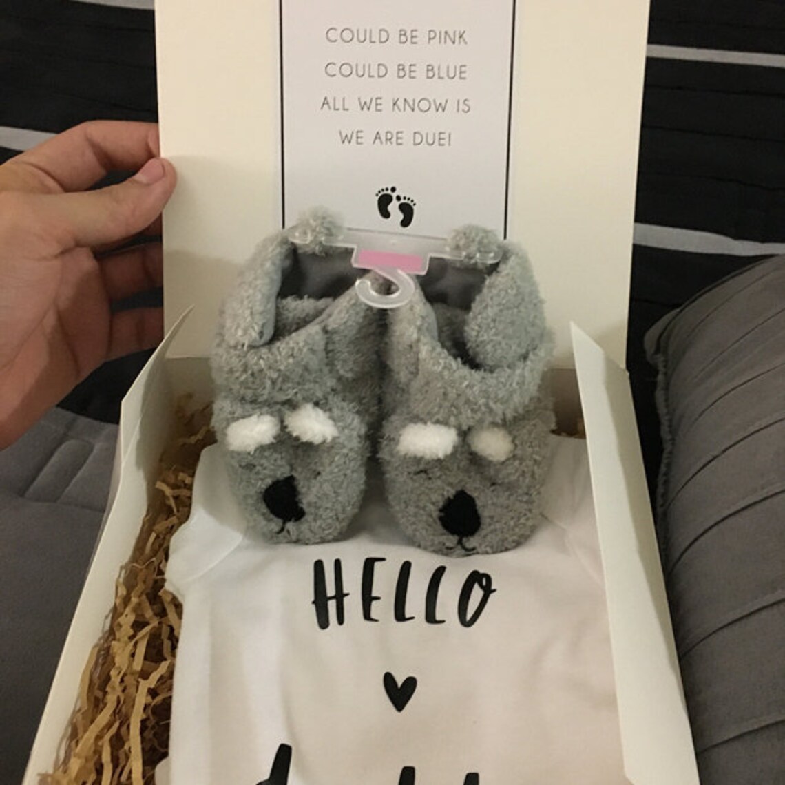Pregnancy Announcement Gift Box Hello Daddy Surprise Box Etsy
