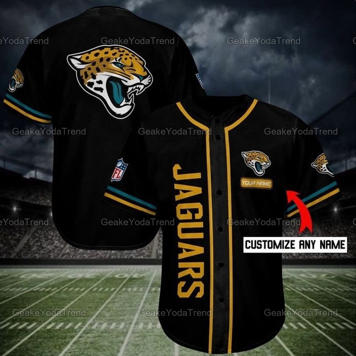 Custom Jacksonville Jaguars Baseball Jersey NFL Baseball Etsy