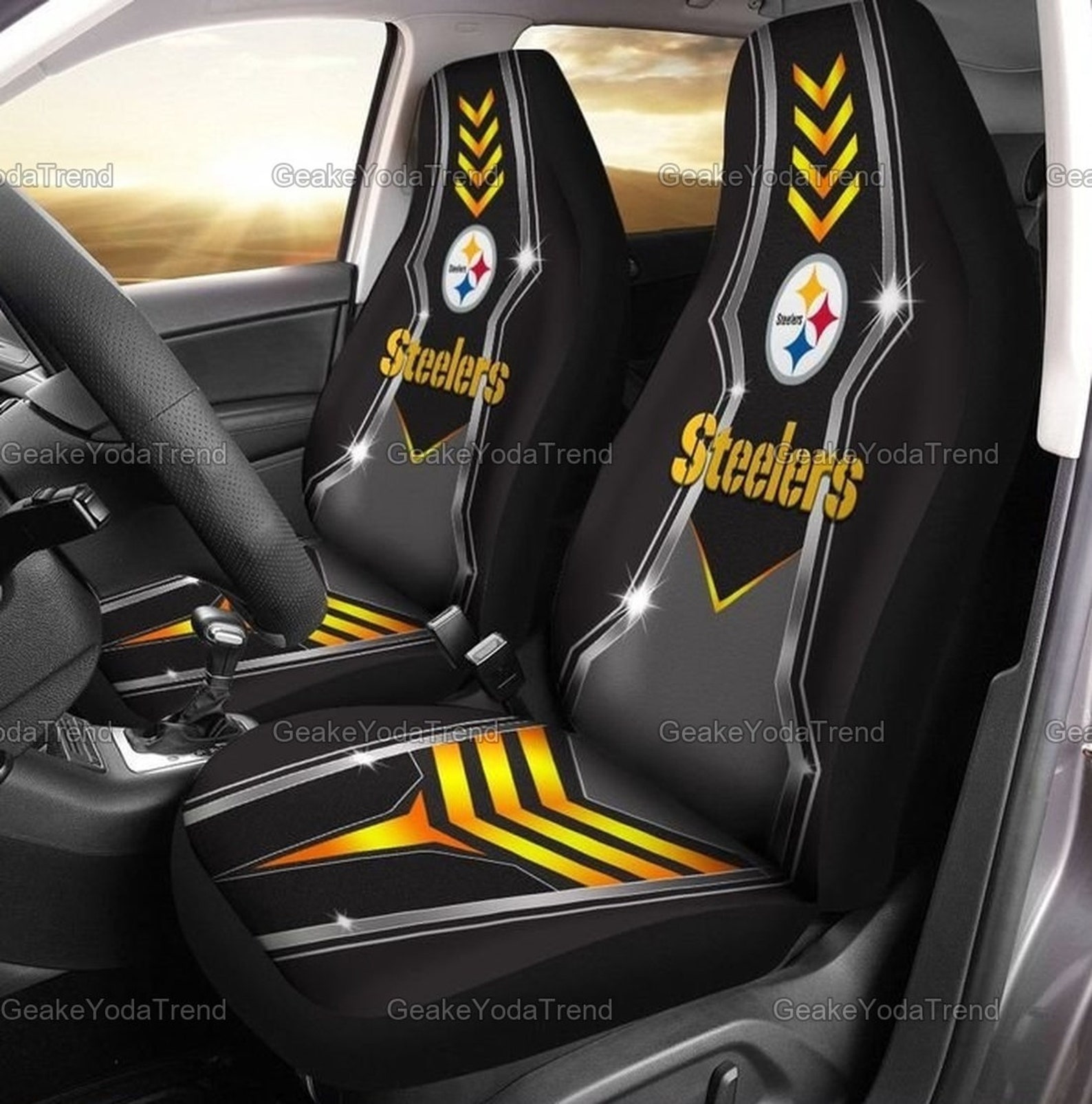 Pittsburgh Steelers Car Seat Cover NFL Car SeatWhite Etsy
