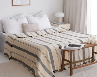 Bankhoes, deken voor de bank, katoenen sprei, Turkse katoenen dekens, housewarmingcadeau