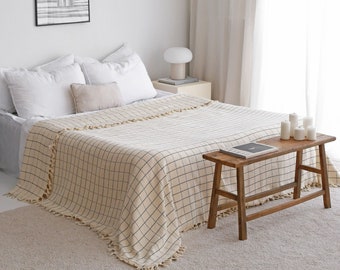 Boho Baumwolle Decke, weiche Baumwolle Tagesdecke Königin, Bett Decke, übergroße große Decke, King Size Bettdecke, Sofa Couch Decke