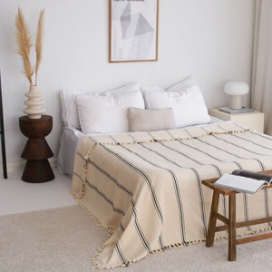 Soft Cotton Throw Blanket, Organic Cotton Bedspread, Sofa Cover, Oversize King Bedpspread, Full Twin Size Coverlet, Home Gifts For Mom Wife