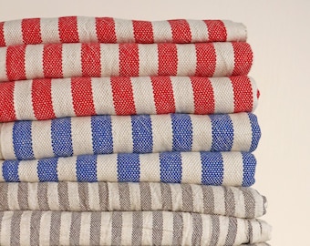 Striped Linen Towel, Cotton Beach Towel, Beach Blanket Peshtemal, Turkish Cotton Towel, Natural Linen Towel, Travel, Spa, Beach, Eco Gifts