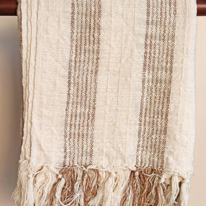 Large Linen Bath Towel, Turkish Cotton Throw, Handwoven Bath Towel, Natural Towel for Bathroom, Spa, Beach, Soft Ecofriendly Towel, 90x180 image 2