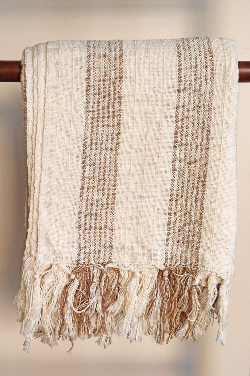 Large Linen Bath Towel, Turkish Cotton Throw, Handwoven Bath Towel, Natural Towel for Bathroom, Spa, Beach, Soft Ecofriendly Towel, 90x180 image 2