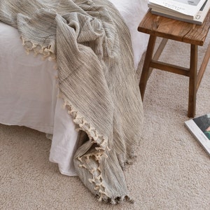 cotton bedspread gray