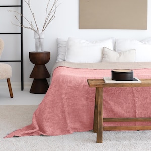 Oversize King Bedspread, Twin Full Size Bedspread, Gauze Bed Cover, Lightweight Summer Blanket, Organic Turkish Bedspread, Home Gift