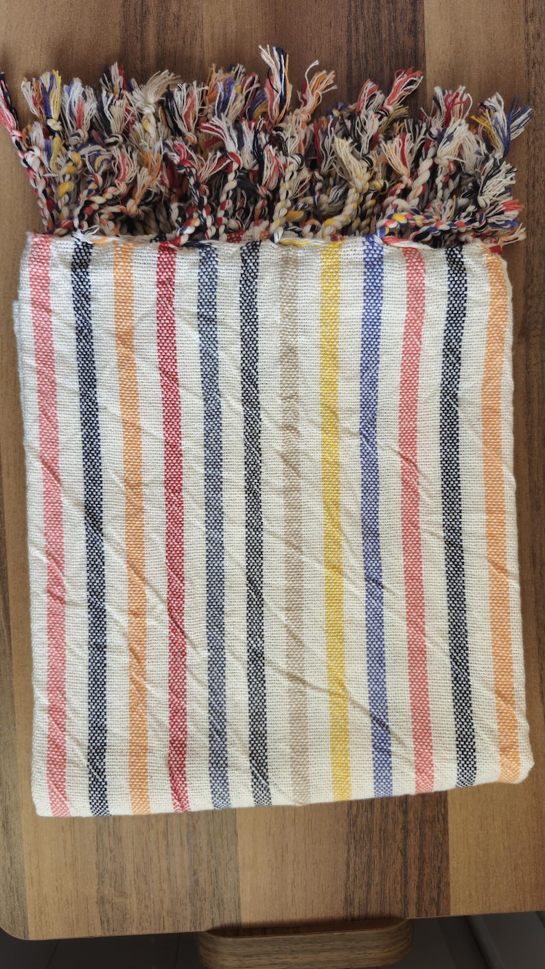 Turkish Linen Tea Towel, Boho Kitchen Towels image 8