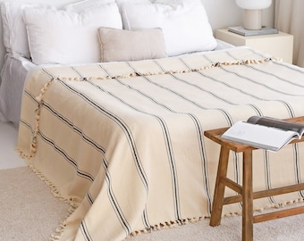Soft Turkish Cotton Bedspread, Picnic Summer Blanket, Lightweight Blanket, Couch Throw Blanket, Organic Cotton Throw, Sofa Cover, Home Gift
