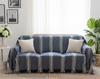 Soft Couch Cover, Sofa Cover, Organic Bed Throw Blanket, King Coverlet, Home Decor Gift