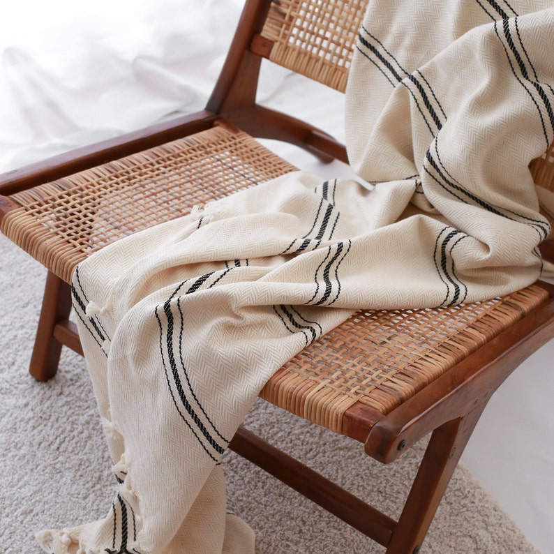 striped throw blanket