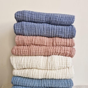Lightweight Bed Cover, Soft Muslin Bedspread Queen, Organic Throw Blanket, Oversize King Bedspread, Home Gifts For Mom Wife, Summer Blanket