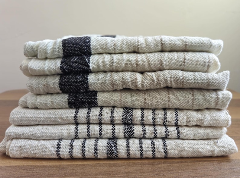 Turkish Linen Tea Towel, Boho Kitchen Towels image 5