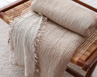 Organic Cotton Bedspread, Muslin Bed Cover, Soft Bed Throw Blanket