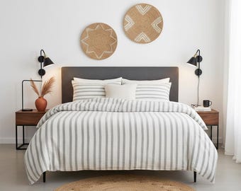 Summer Muslin Duvet Cover, King Bed Linen, Organic Duvet Covers