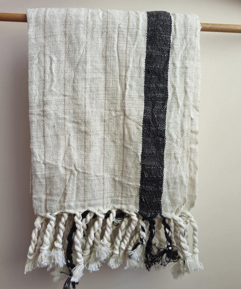 Turkish Linen Tea Towel, Boho Kitchen Towels image 2