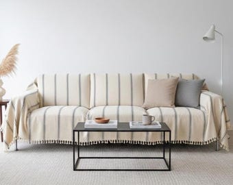 Biologische Turkse katoenen sprei, boho-deken, hoes slaapbank, cadeau voor thuis, extra grote sprei