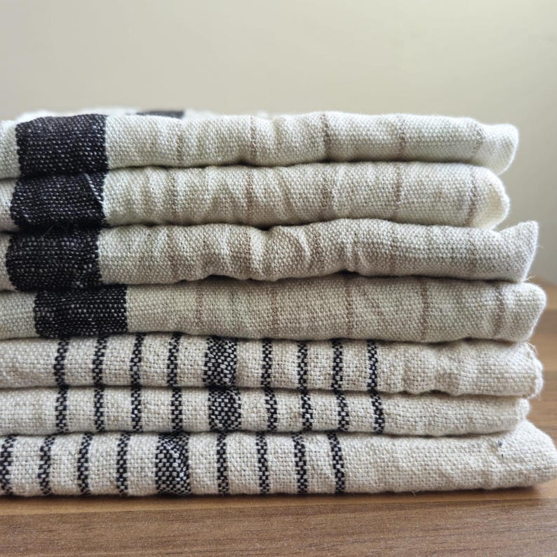 Turkish Linen Tea Towel, Boho Kitchen Towels image 3