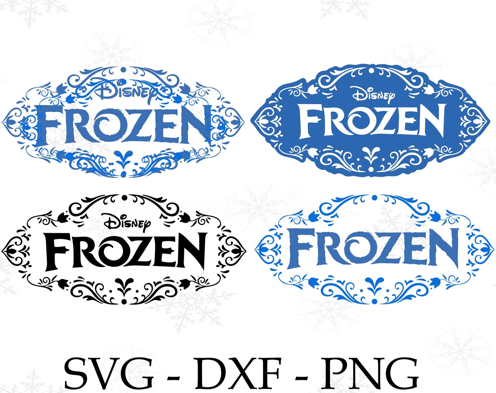 Frozen logo svg png dxf Disney Frozen svg png dxf Disney Etsy