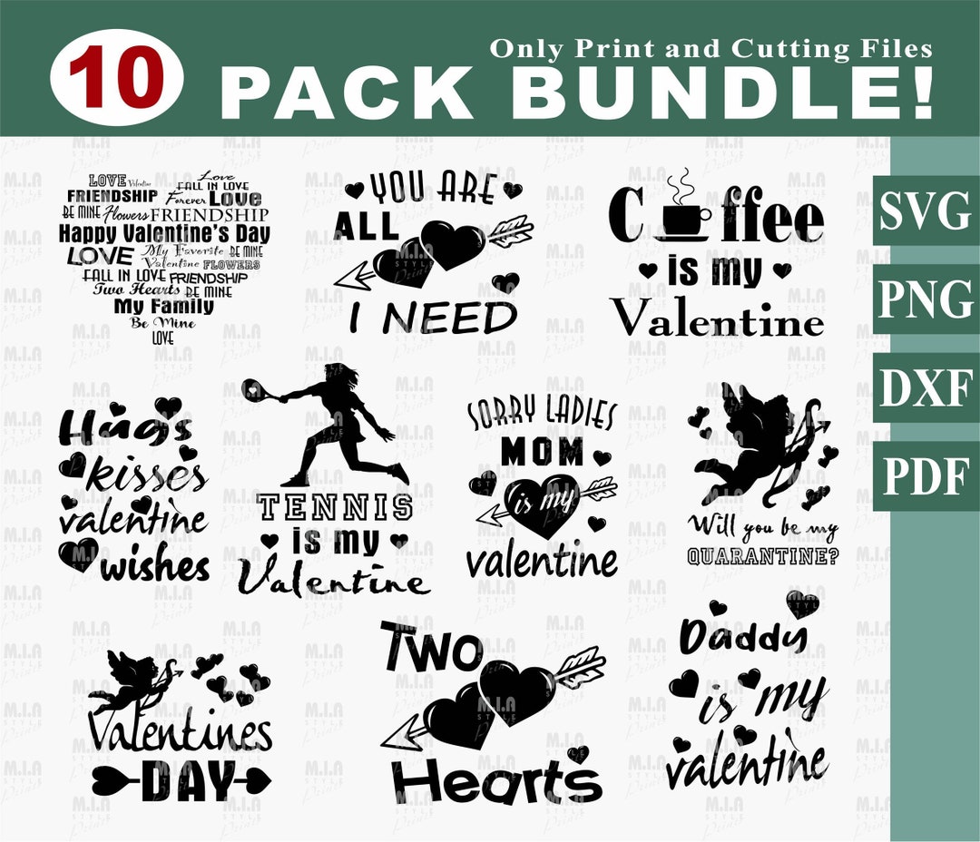 Valentine Svg Bundle, Valentine's Day Svg, Valentines Svg, Valentine ...