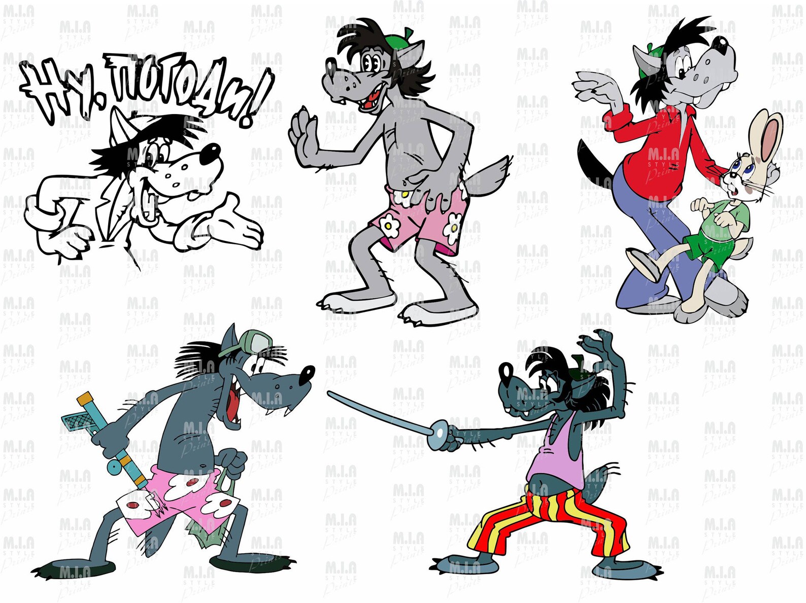 Nu Pogodi SVG Bundle | Soviet Cartoon Files (digital Download) - Etsy