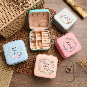 Portagioielli personalizzato regalo per la mamma, portagioielli personalizzato con testo, portagioielli, regalo per la festa della mamma, regalo per damigella d'onore, portagioielli da viaggio