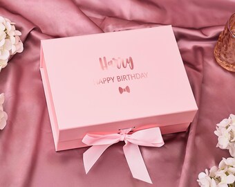 Happy Birthday Empty Gift Box | Personalised Gift Box | Medium Magnetic Boxes | Customized Foldable Boxes | 30th Birthday Gifts for Her/Him