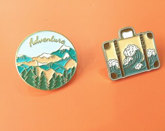 Adventure travel enamel pin pins display hard lovely cute kawaii board badge Jeans gift pastel display birthday for her lapel banner funny